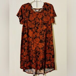 LuLaRoe burnt orange floral midi sundress